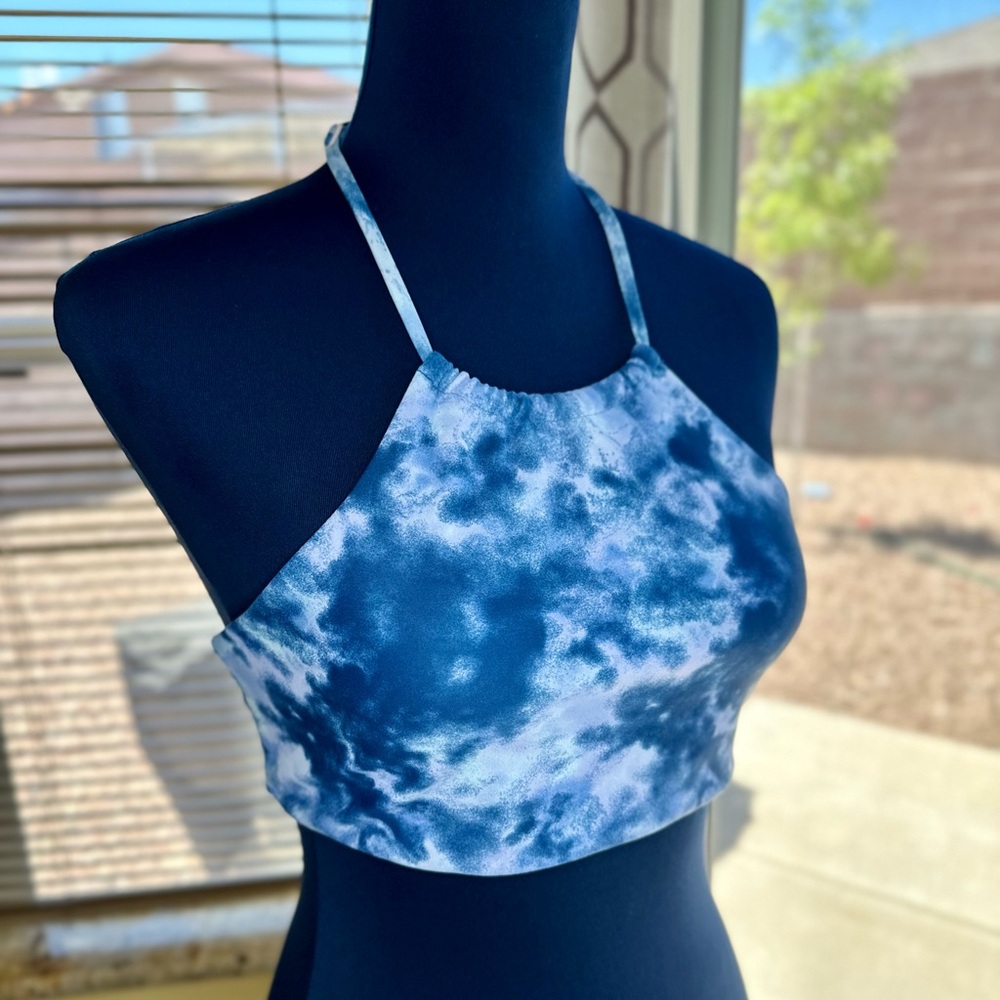 NEW! Zella Girl Kids' Just Breathe Reversible Halter Top Bikini